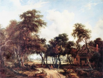  Forest Oil Painting - Woodcot landscape Meindert Hobbema woods forest